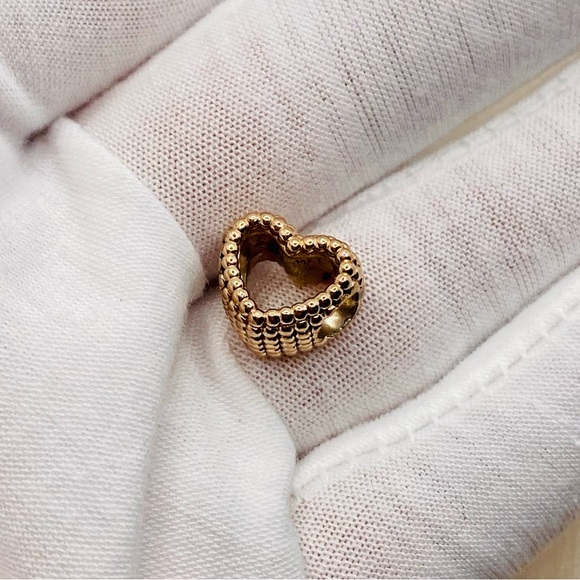 EUC Pandora 787516 Pandora Rose Beaded Heart Charm - Picture 3 of 9